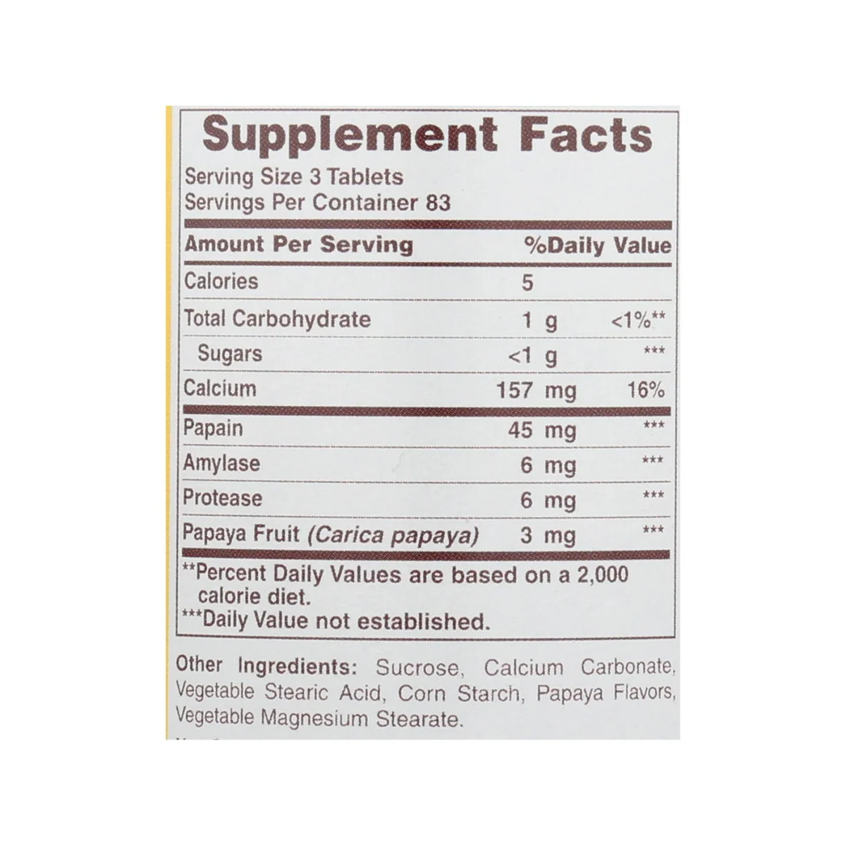 American Health Enzyme Papaya Original 250c - Image 2