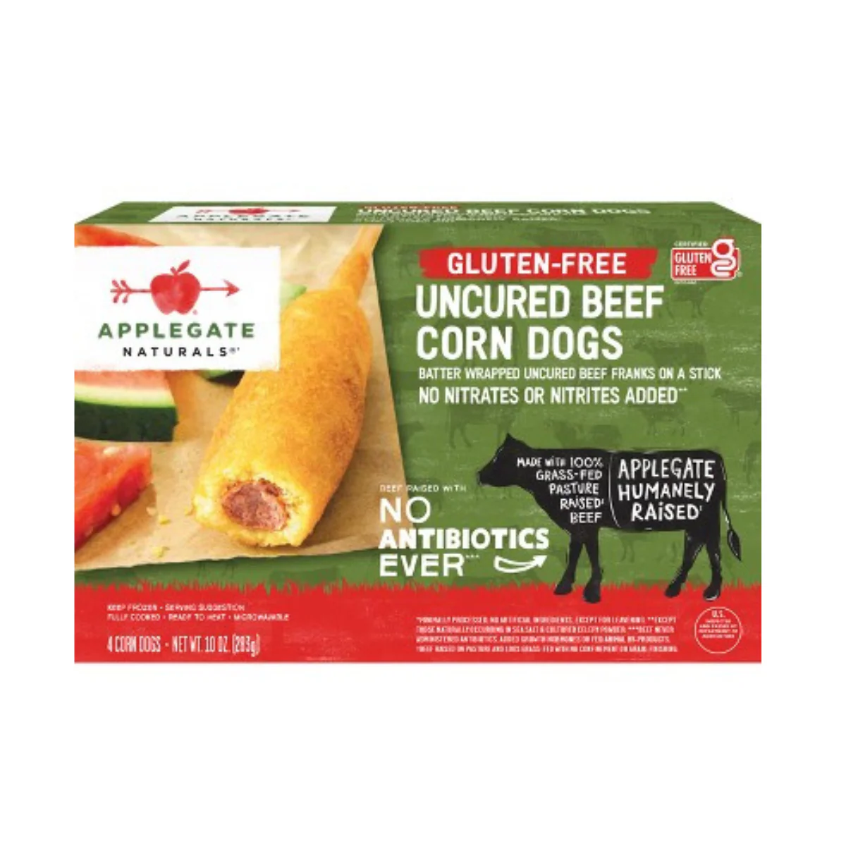 Applegate Naturals Frozen Uncured Beef Corn Dogs GF 10oz