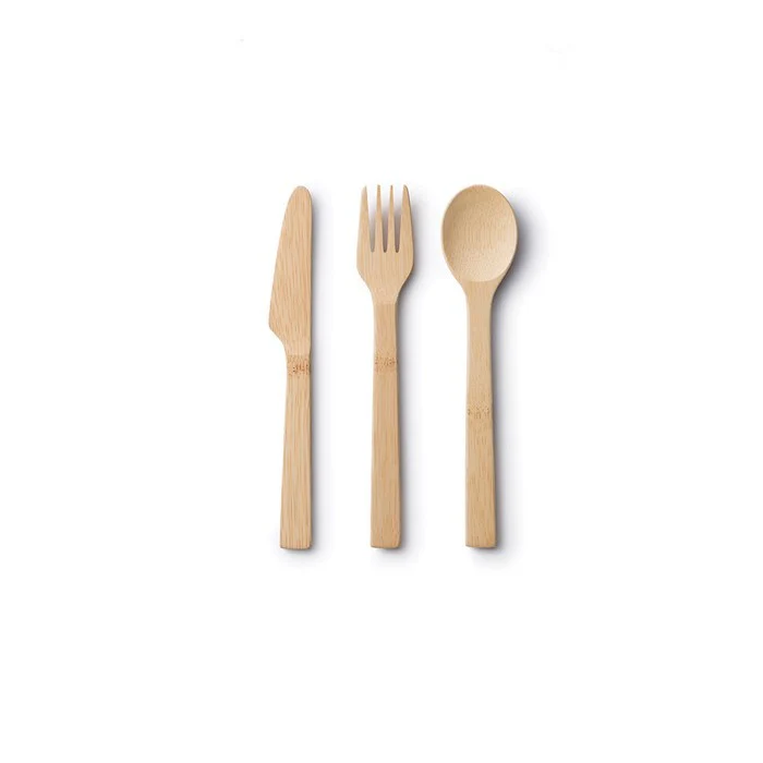 BAMBU Utensils with Cotton Stripes 3c - Image 2