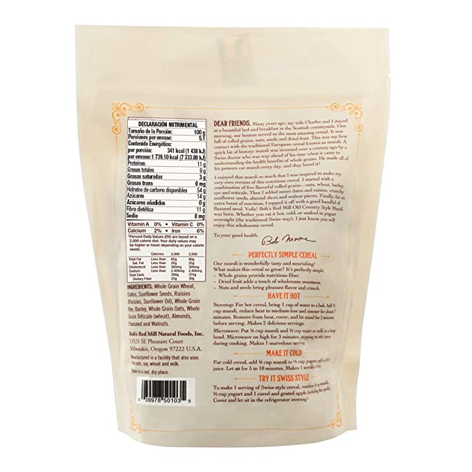 Bob's Red Mill Cereal Muesli 18oz - Image 2