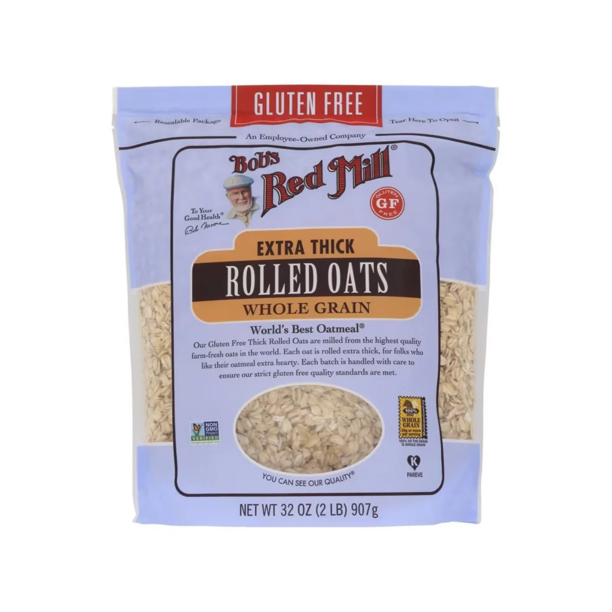 Bob's Red Mill Extra Thick Rolled Oats Whole Grain GF 32oz
