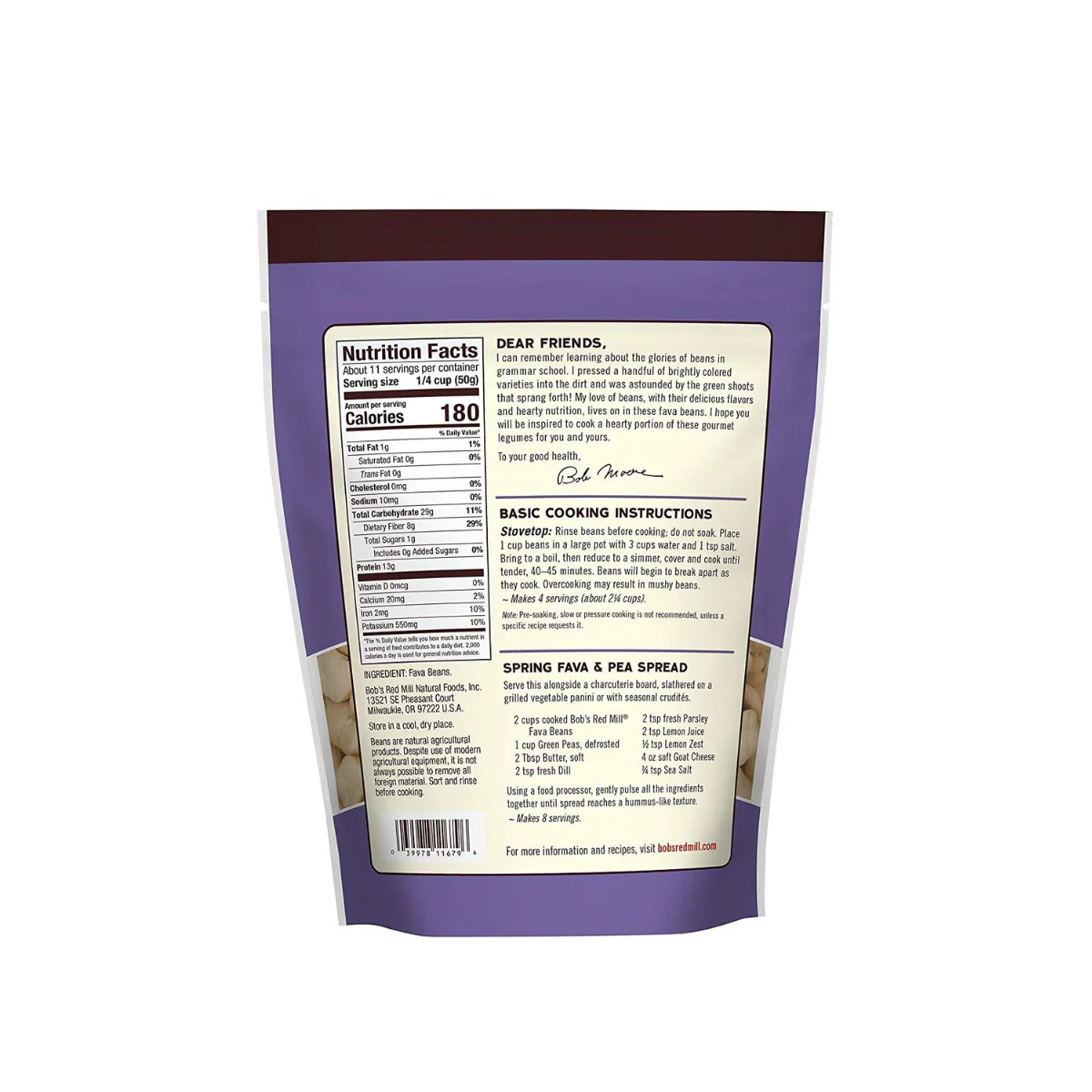 Bob's Red Mill Fava Beans 20oz - Image 2