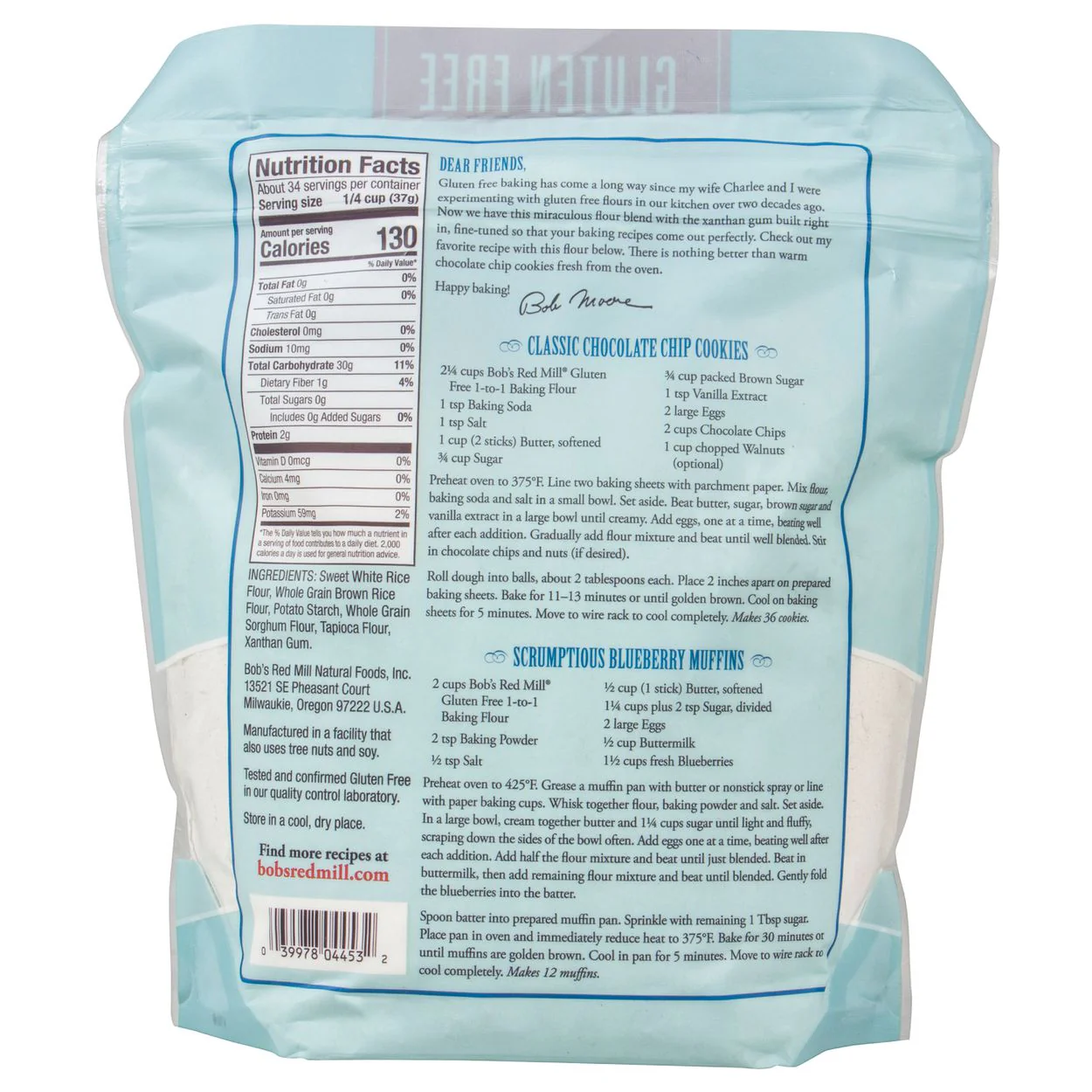 Bob's Red Mill Flour 1 to 1 GF 44oz - Image 2