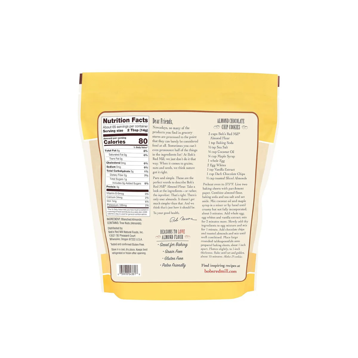 Bob's Red Mill Flour Almond Meal Blanched GF 32oz - Image 2
