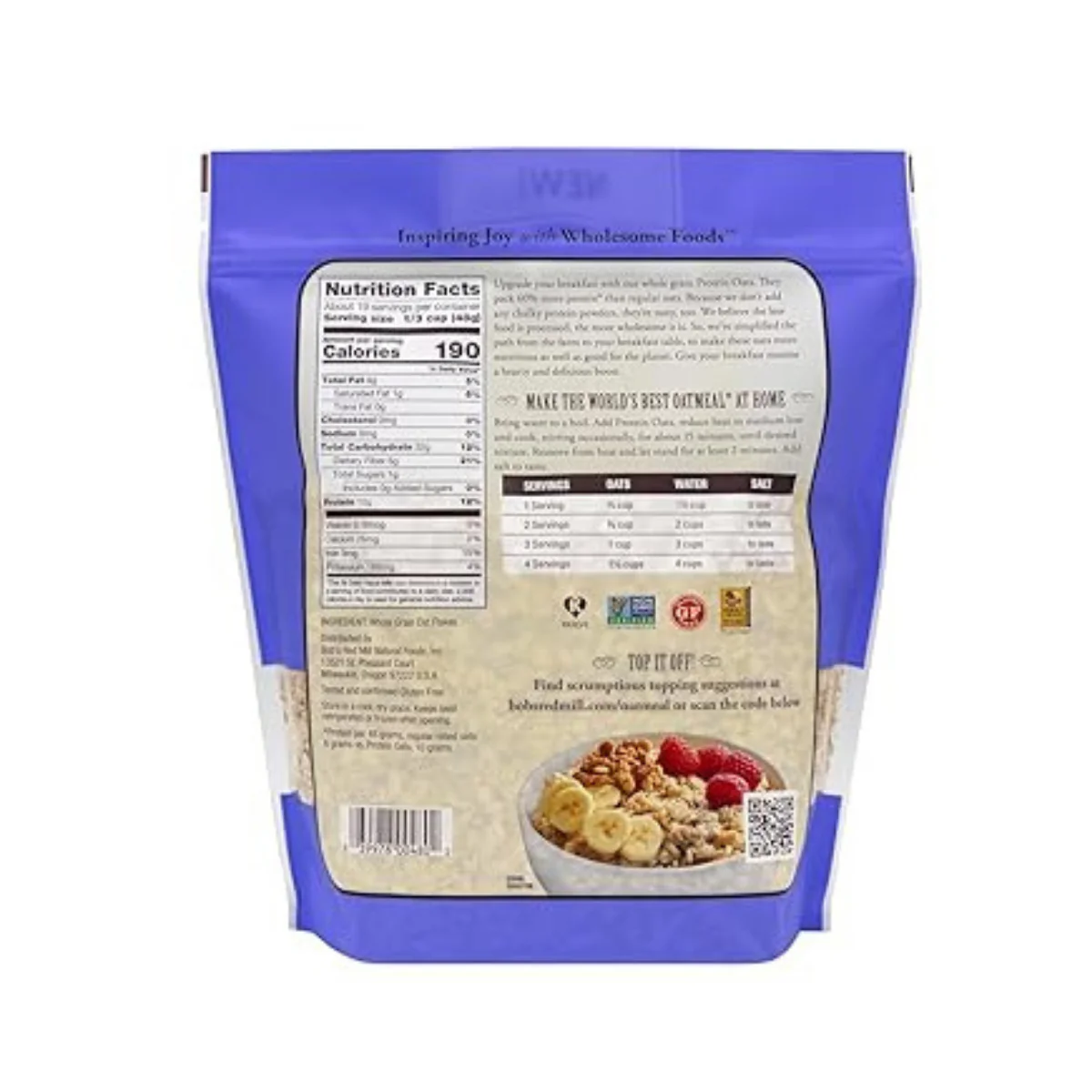 Bob's Red Mill Gluten Free High Protein Rolled Oats 16oz - Image 2