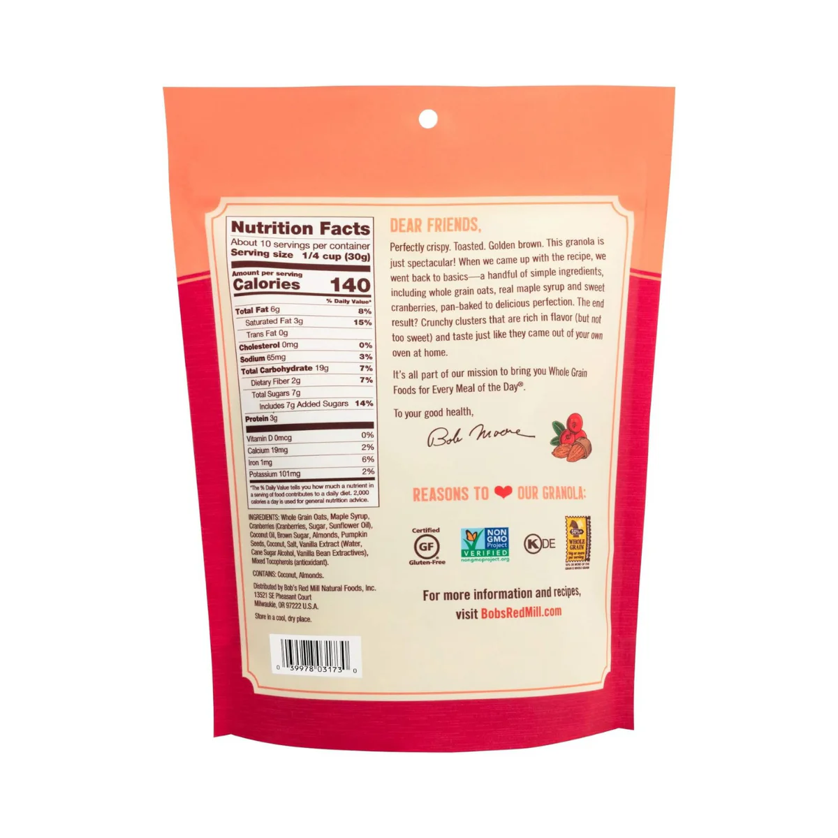 Bob's Red Mill Granola Cranberry Almond - Image 2