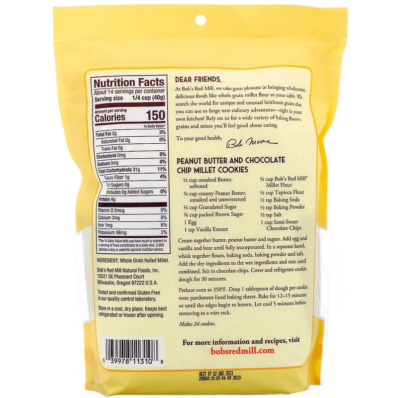Bob's Red Mill Millet Flour 20oz - Image 2