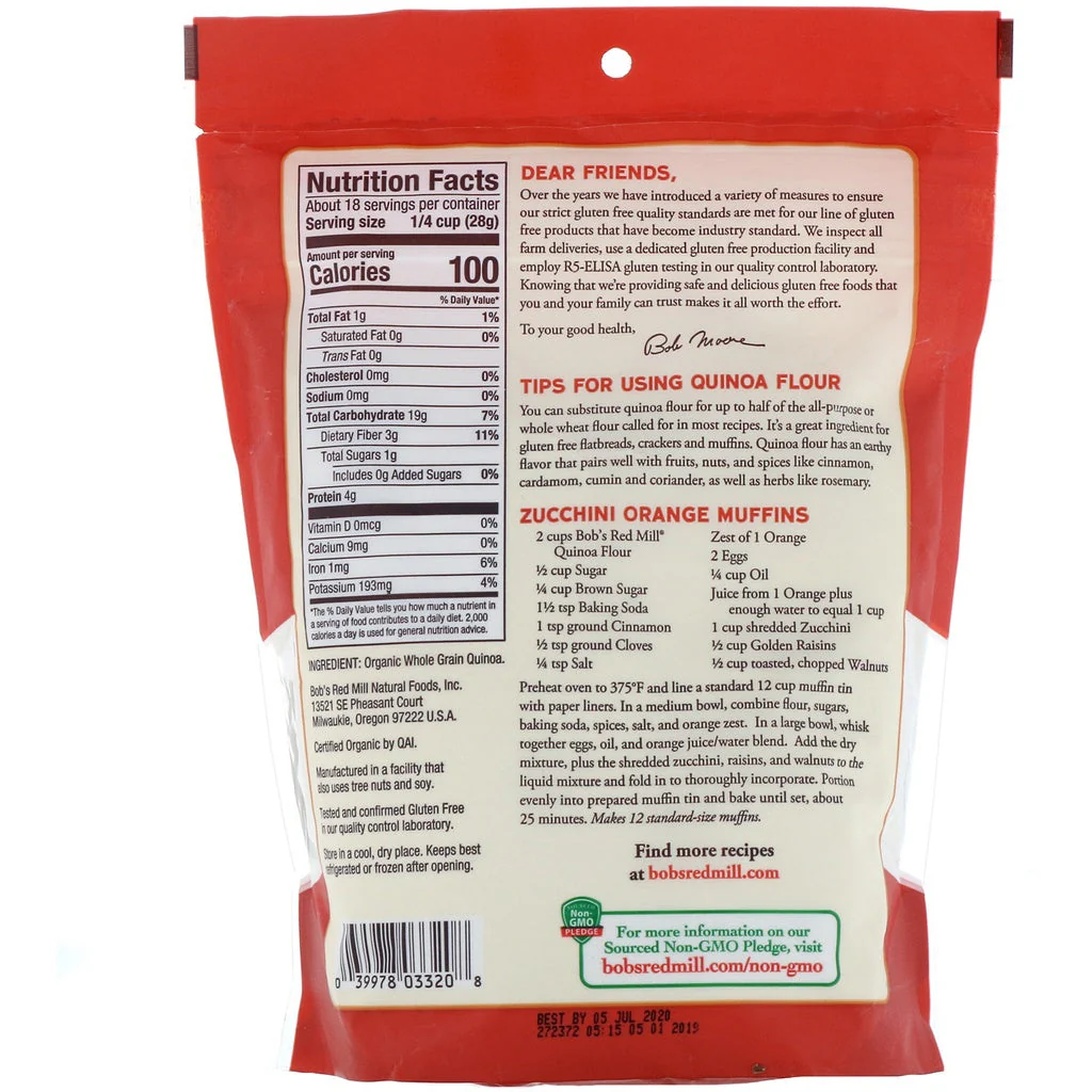 Bob's Red Mill Quinoa Flour GF OG 18oz - Image 2