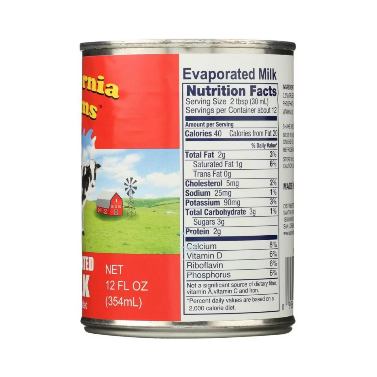 California Farms Evaporated Milk 12 oz - Image 2