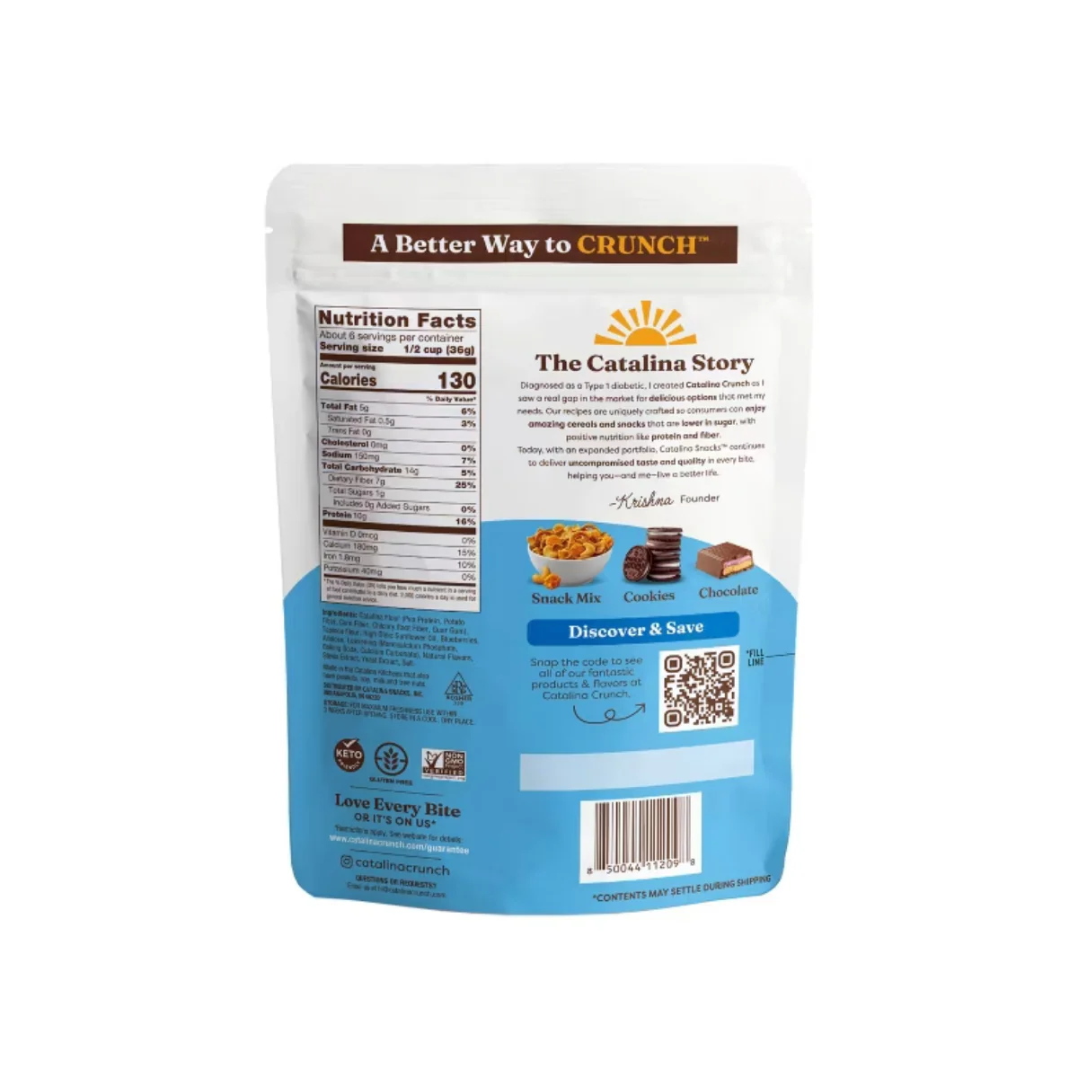 Catalina Crunch Pairings Blueberry Muffin Protein Breakfast Cereal 8oz - Image 2