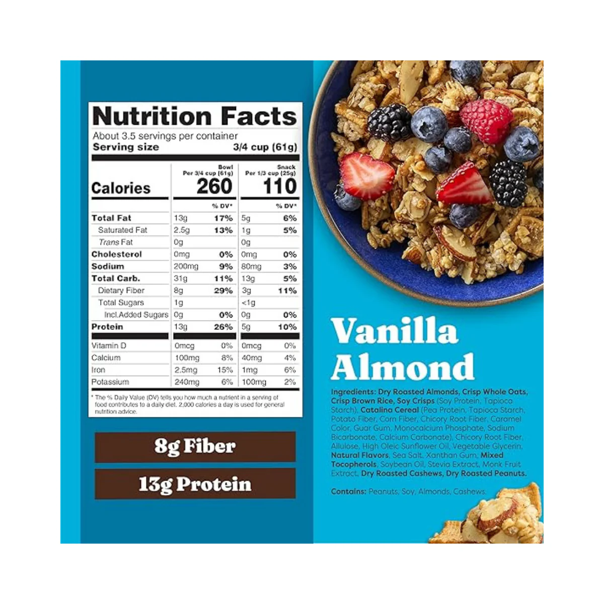 Catalina Crunch Protein Granola Vanilla Almond 8oz - Image 2