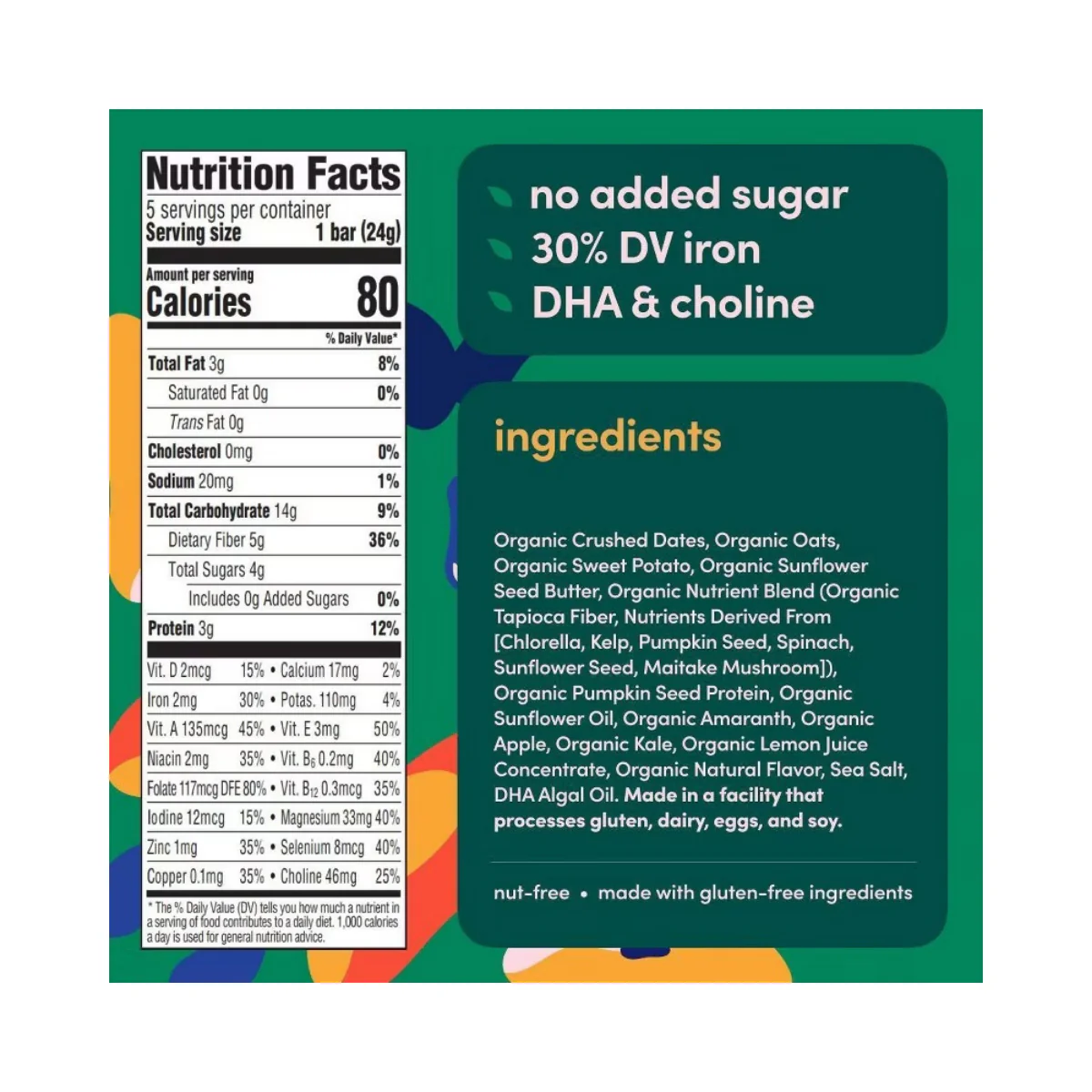 Cerebelly Organic Apple Kale Smart Snack Bars 5c - Image 2