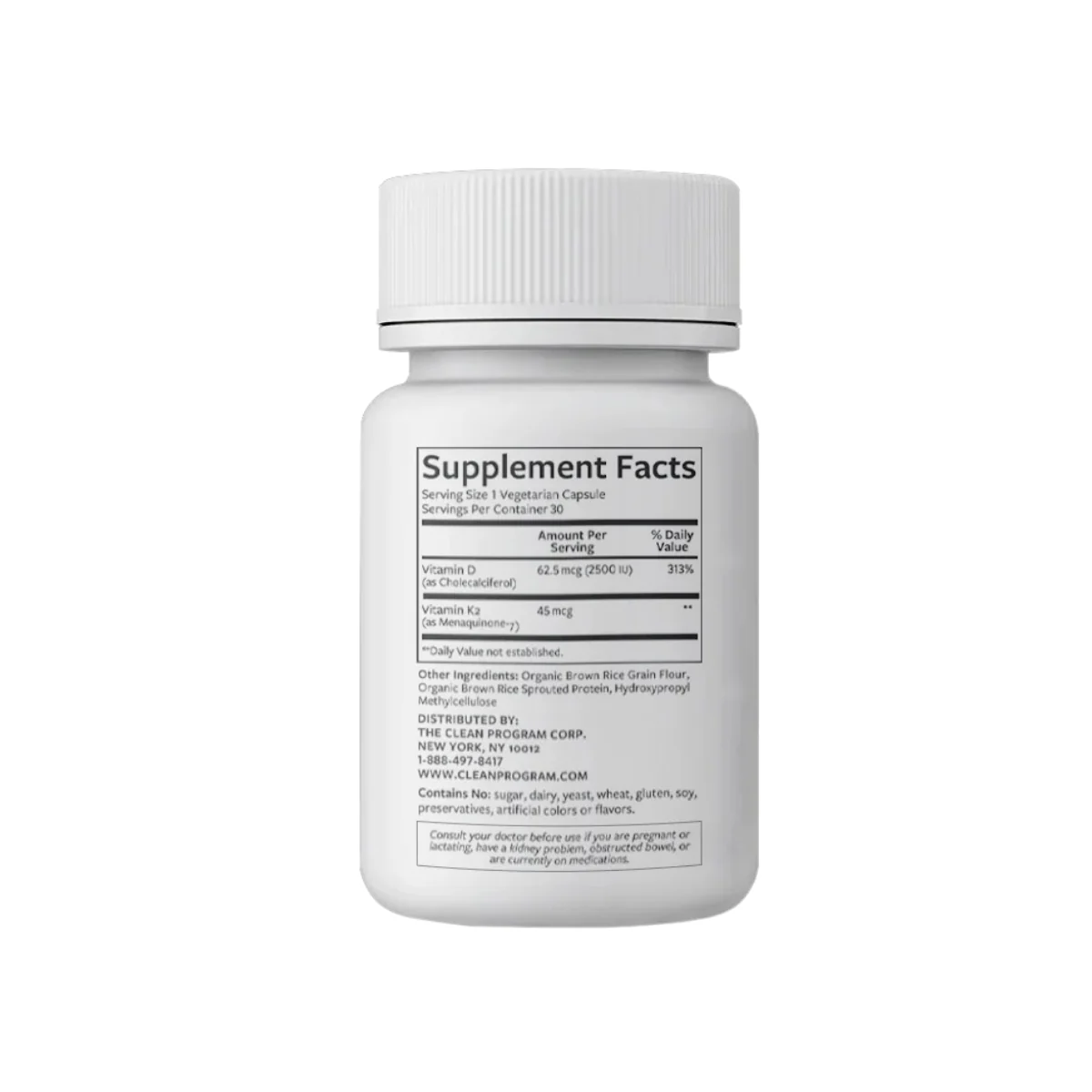 CLEAN Shine Vitamins D3 + K2 30c - Image 2