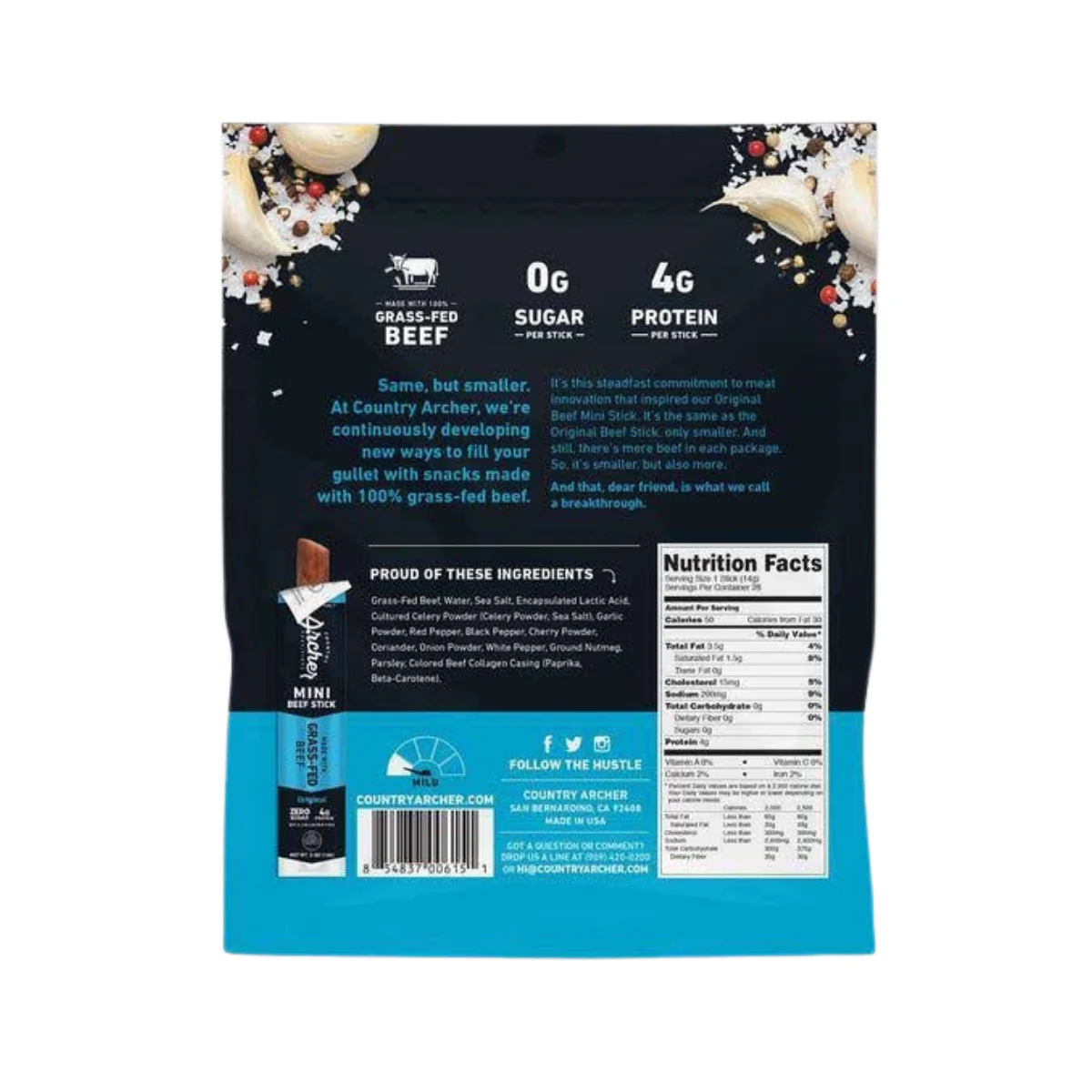 Country Archer Original Beef Mini Stick 4oz - Image 2