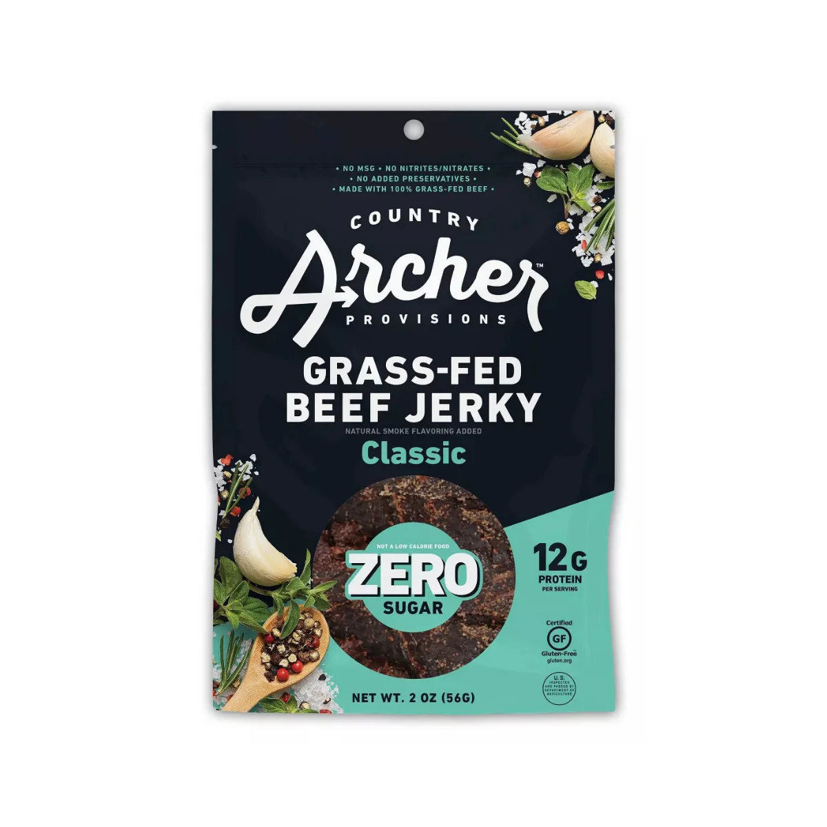 Country Archer Zero Sugar Classic Beef Jerky 2oz