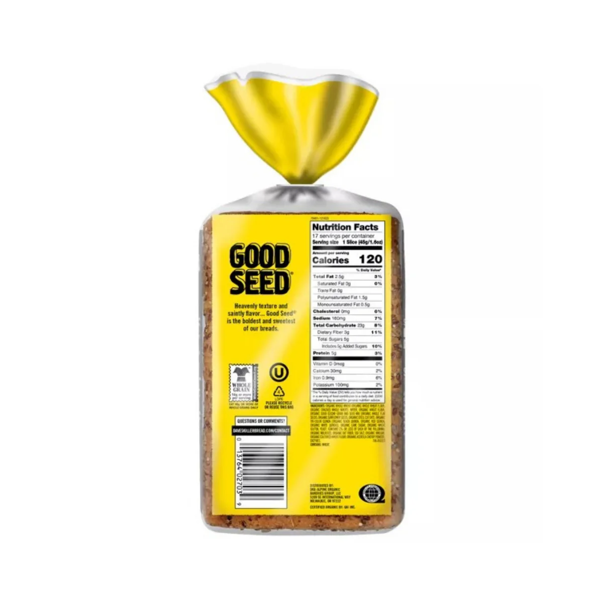 Dave's Killer Bread Organic Good Seed Bread 27oz - Image 2