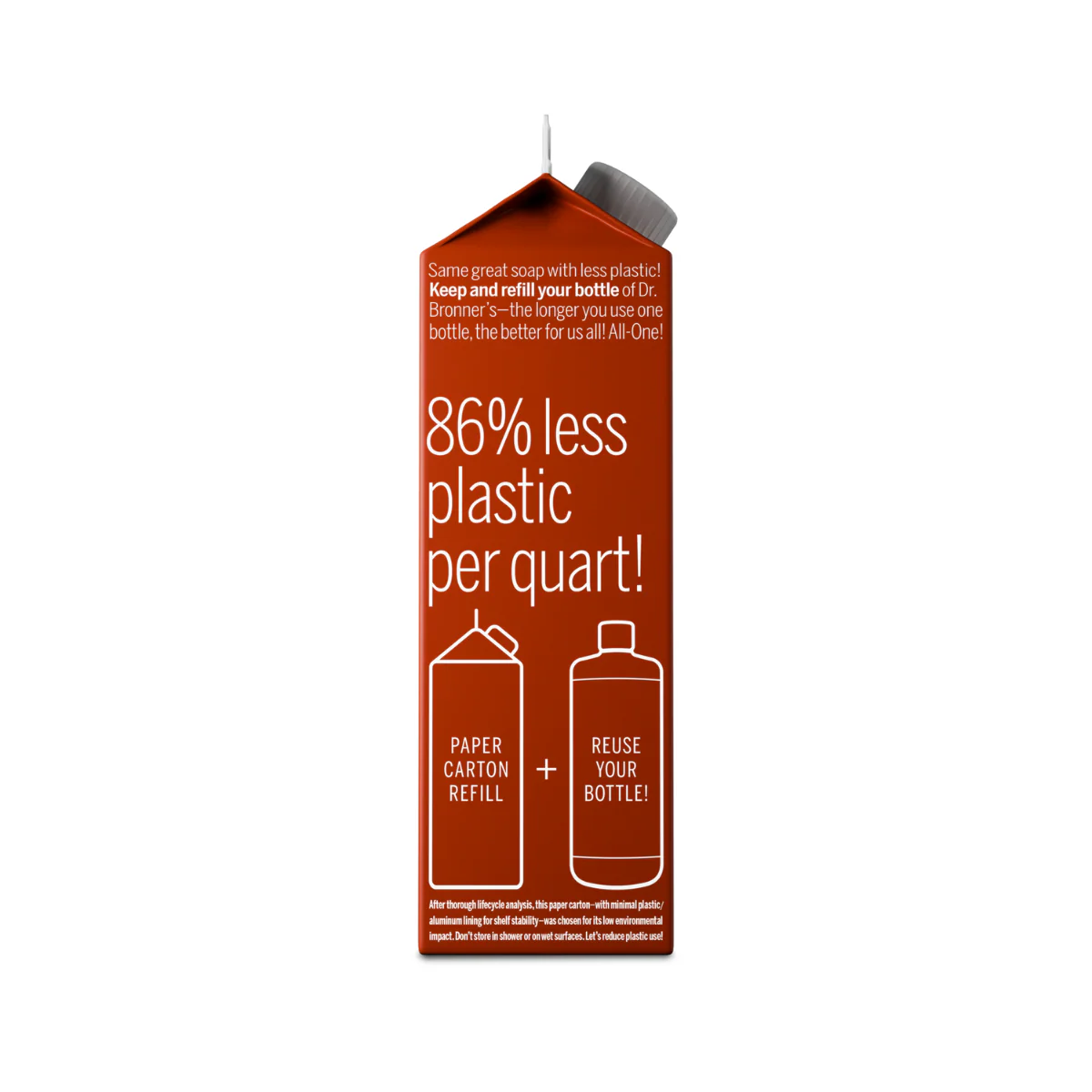 Dr. Bronner´s Pure castile liquid soad Eucalyptus refill carton 32oz - Image 2