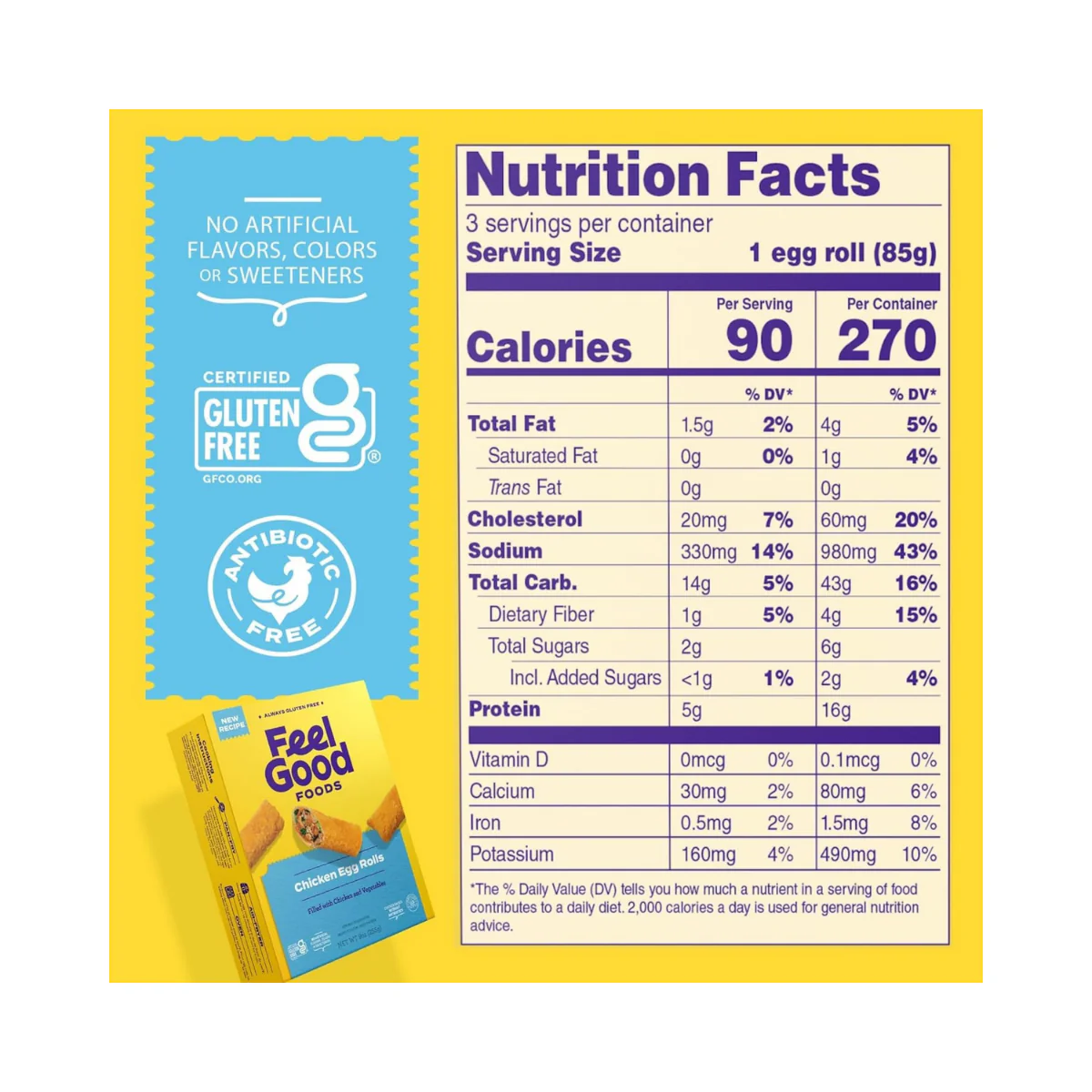 Feel Good Foods Chicken Egg Roll 9oz - Image 2