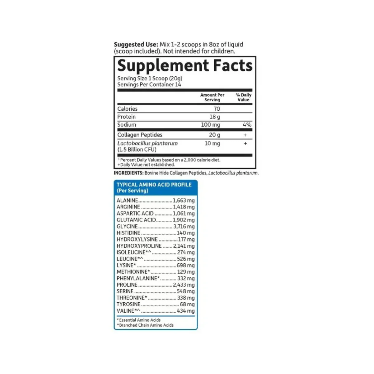 Garden of Life Grass Fed Collagen Peptides Powder 9.9oz - Image 2