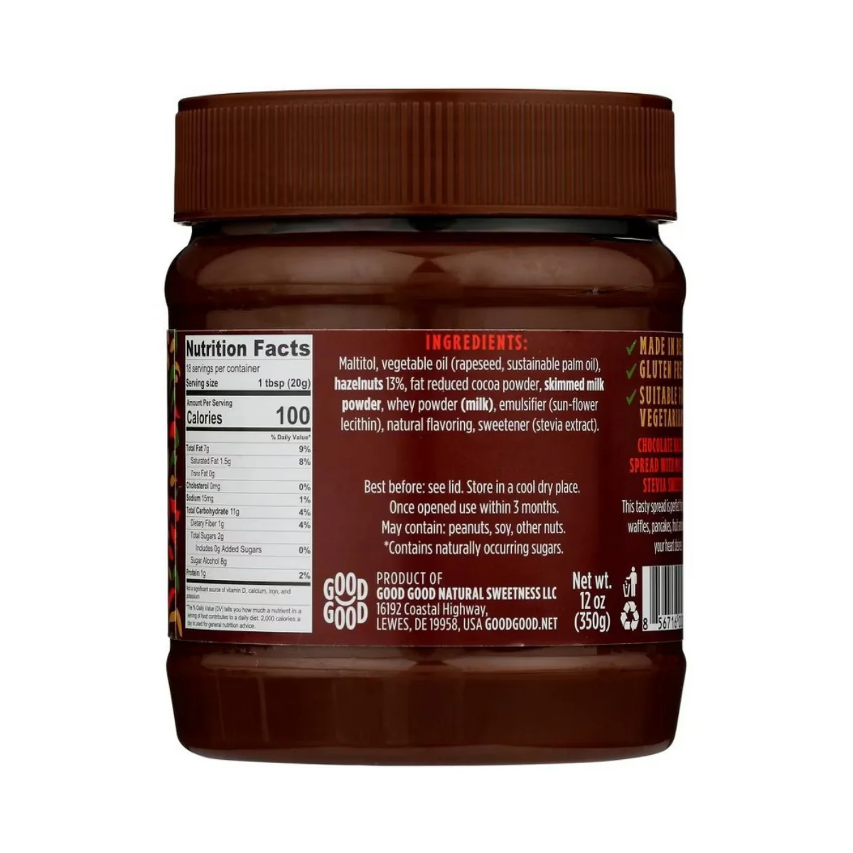 Good Good Belgian Choco Hazel Spread 2oz - Image 2