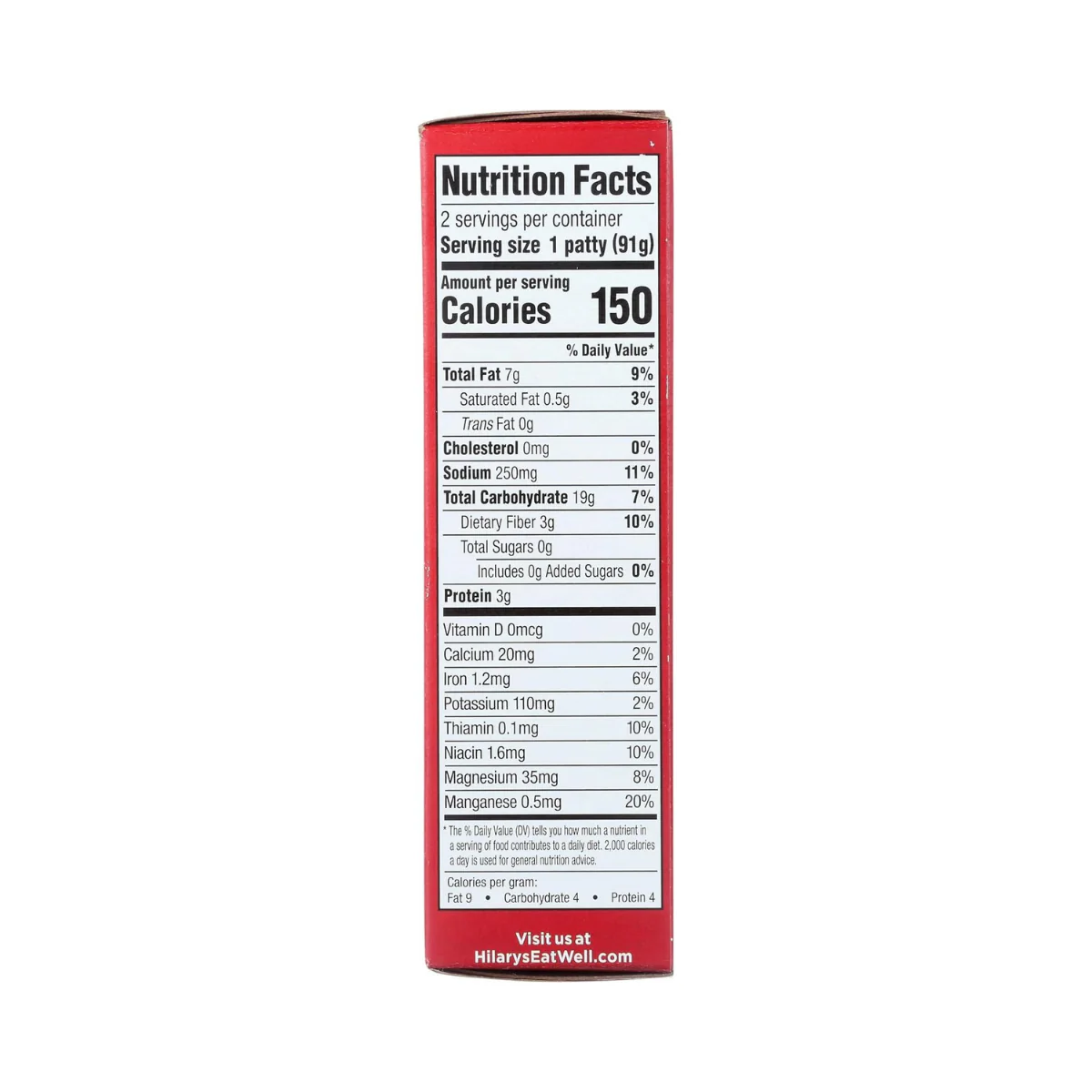 Hilary's Organic Root Veggie Burgers 6.4oz - Image 2