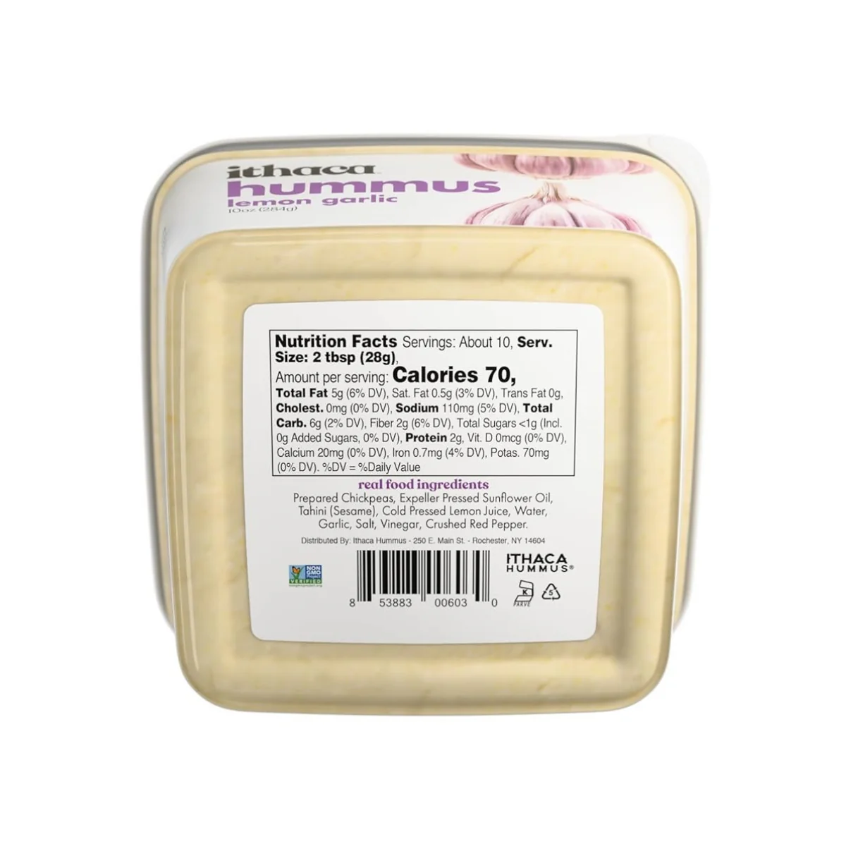 Ithaca Lemon Garlic Hummus 10oz - Image 2