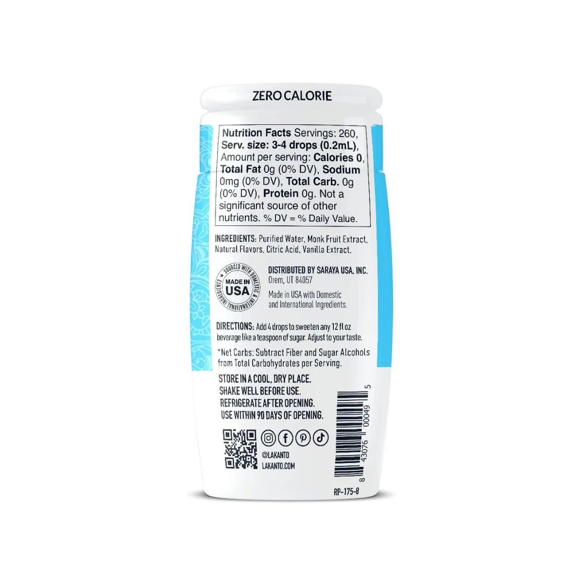 Lakanto Monk Fruit Extract Drops Liquid Sweetener - Image 2