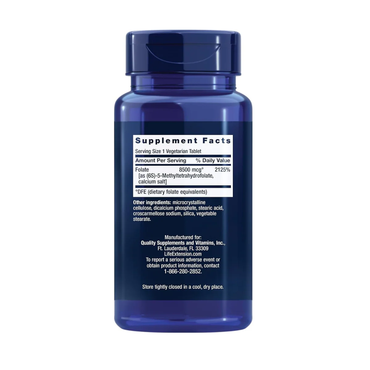 Life Extension High Potency Optimized Folate 30c - Image 2
