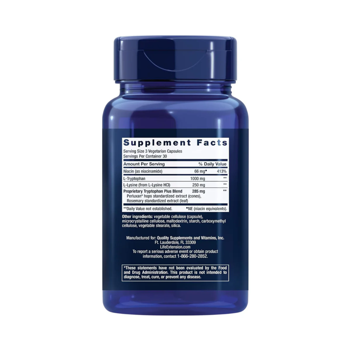 Life Extension Optimized Tryptophan Plus 90c - Image 2