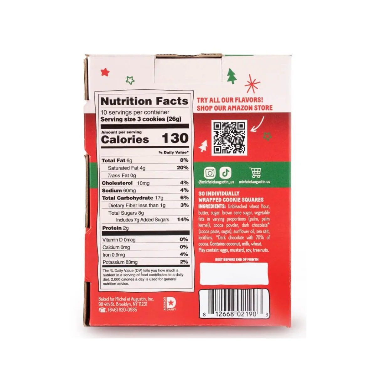 Michel et Augustin Christmas Cookies French Shortbread 30c - Image 2