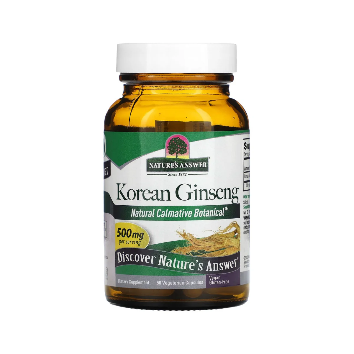 Nature’s Answer Ginseng Root Korean 500mg 50c