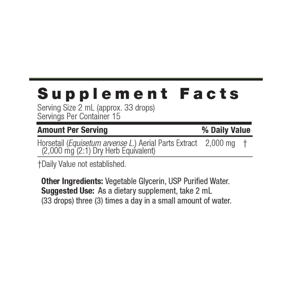 Nature's Answer Horsetail 2000mg 1fl oz - Image 3