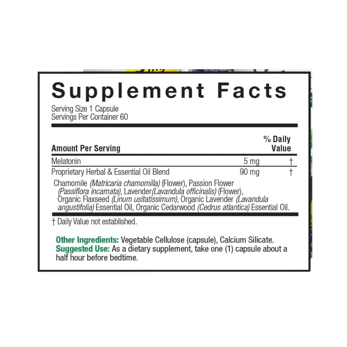 Nature's Answer Melatonin Sleep Aid Capsules 60c - Image 2