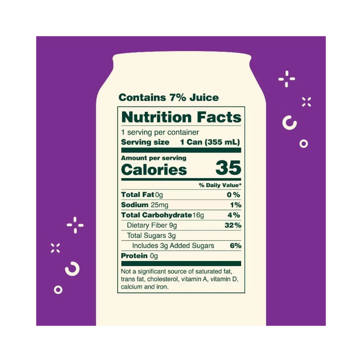 OLIPOP Classic Grape Prebiotic Soda 12 fl oz - Image 2