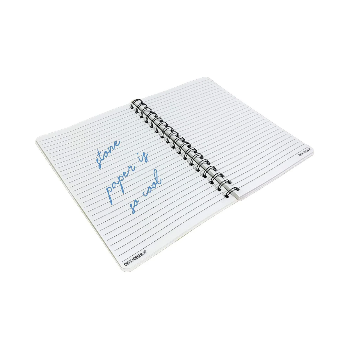 Onyx + Green Coil Side Notebook 3x5" - Image 2