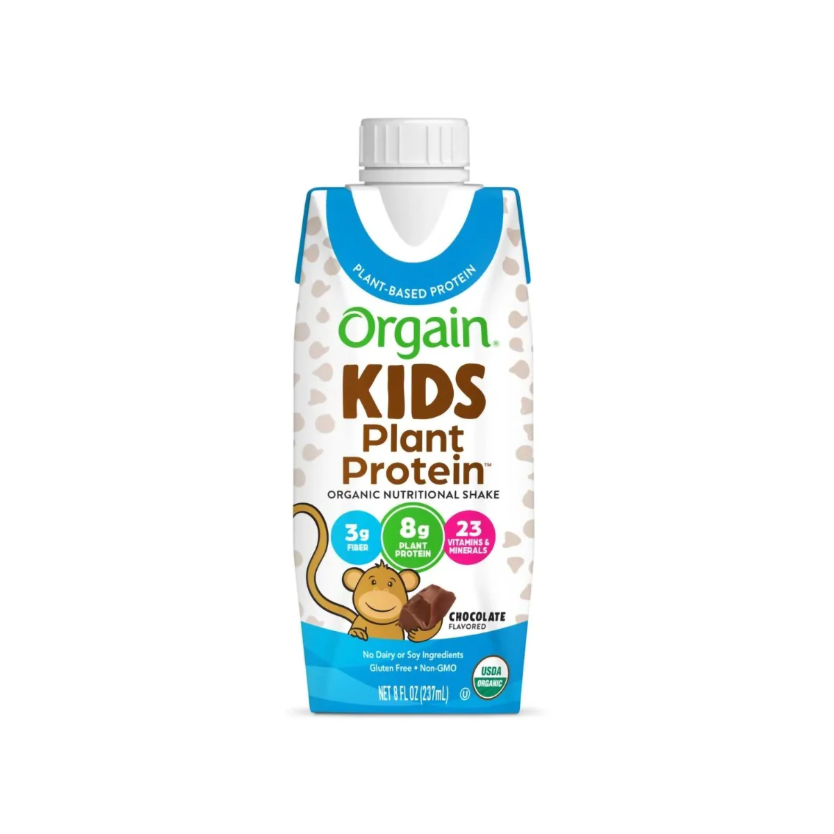 Orgain Organic Kids Vegan Nutritional Shake 23 Vitamins & Minerals Chocolate 12c - Image 3