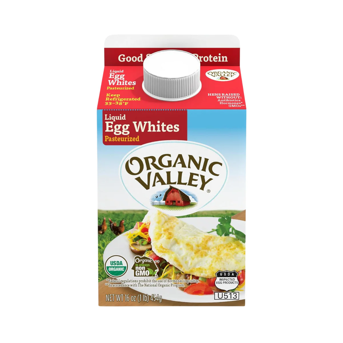 Organic Valley Pasteurized Egg Whites 16oz