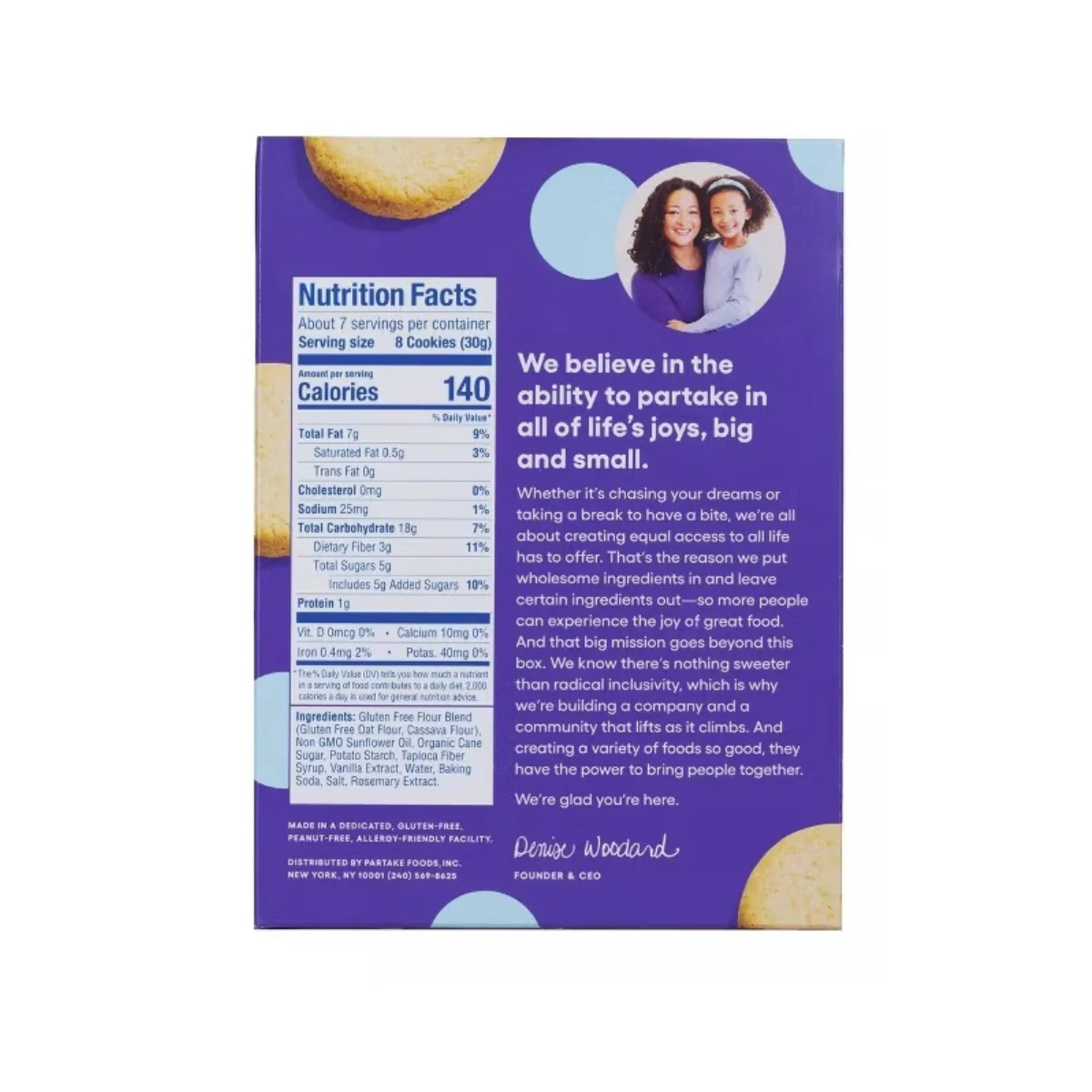 Partake Gluten Free Vegan Vanilla Wafers 7oz - Image 2
