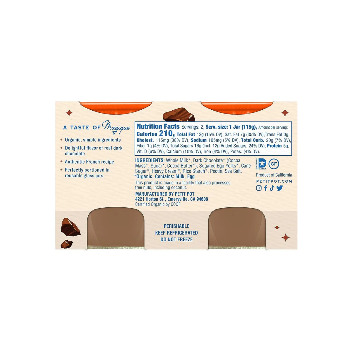 Petit Pot Dark Chocolate Pudding,2c 4.8oz - Image 2