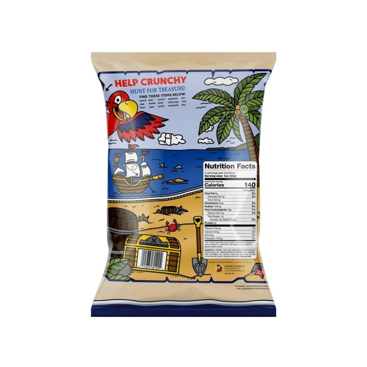 Pirate's Booty Aged White Cheddar Cheese Puffs 4oz - Image 2