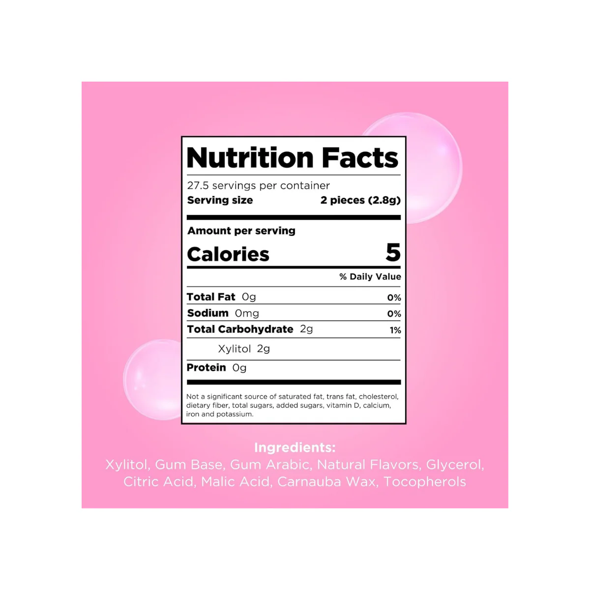 Pur Chicle Gum Bubblegum 2.72oz - Image 2