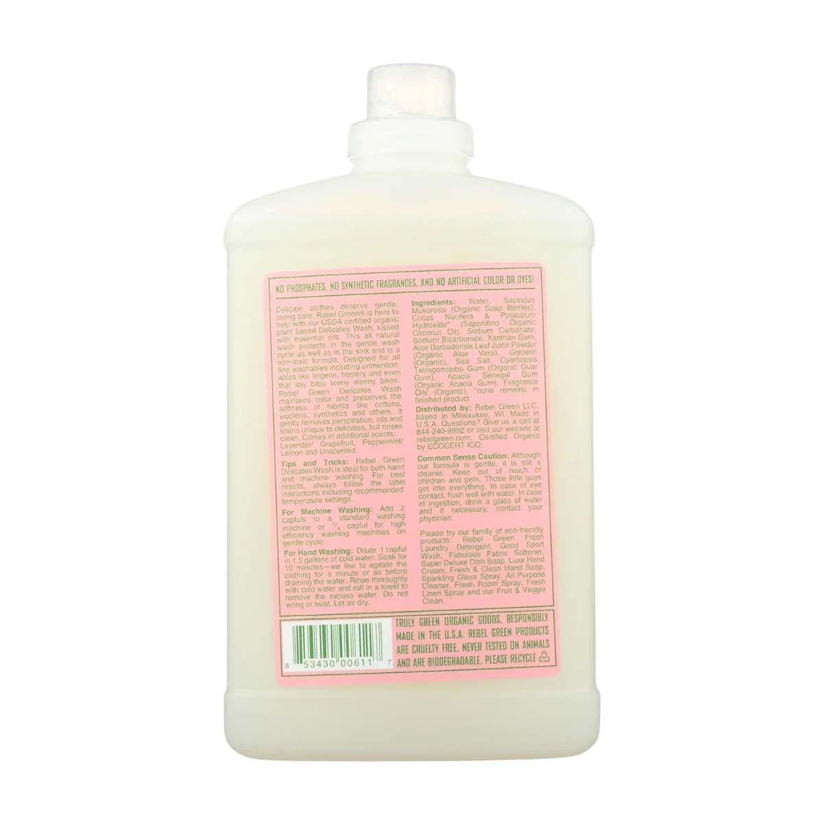 Rebel Green Laundry Liquid Delicate 32oz - Image 2