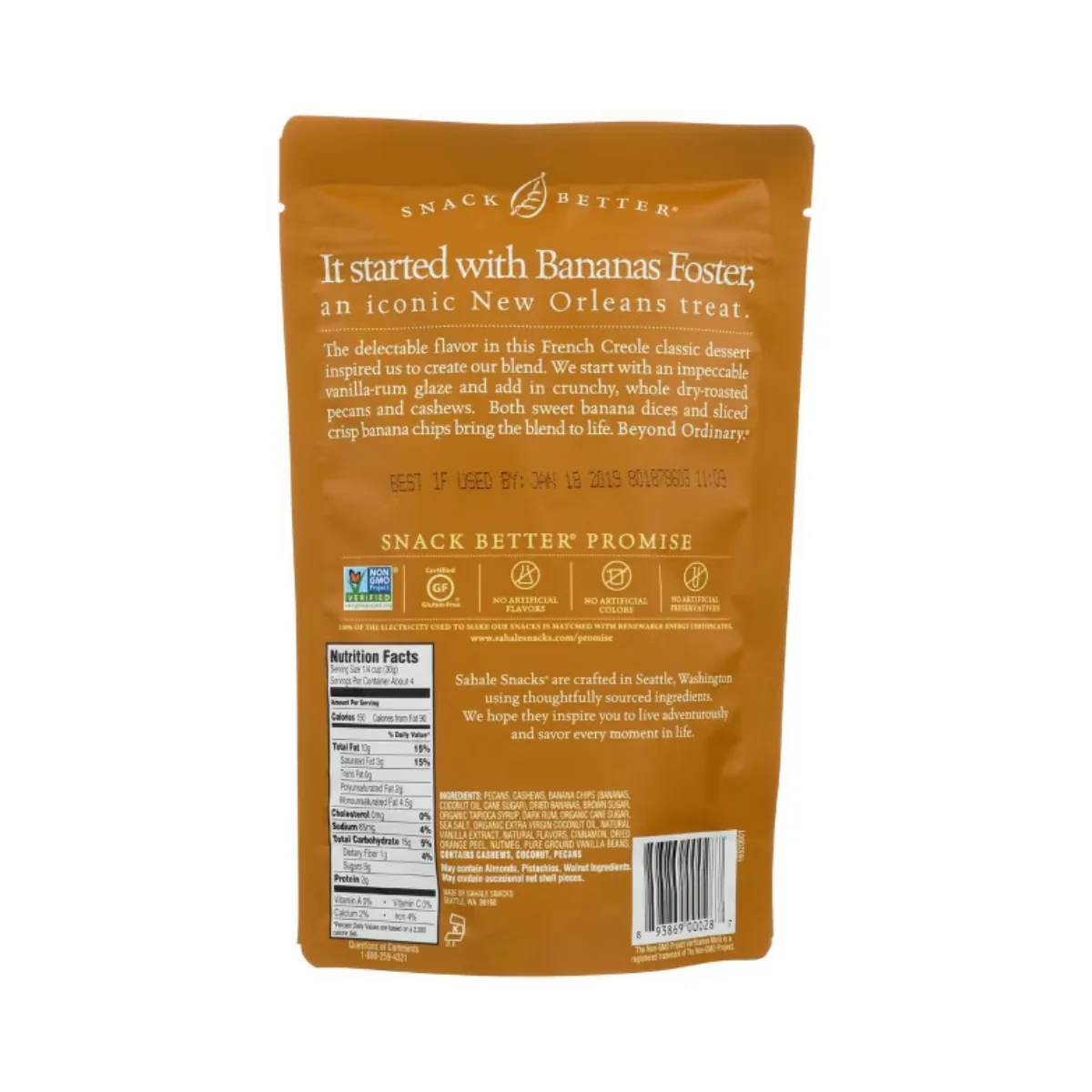 Sahale Snacks Banana Rum Pecans Glazed Mix 4oz - Image 2