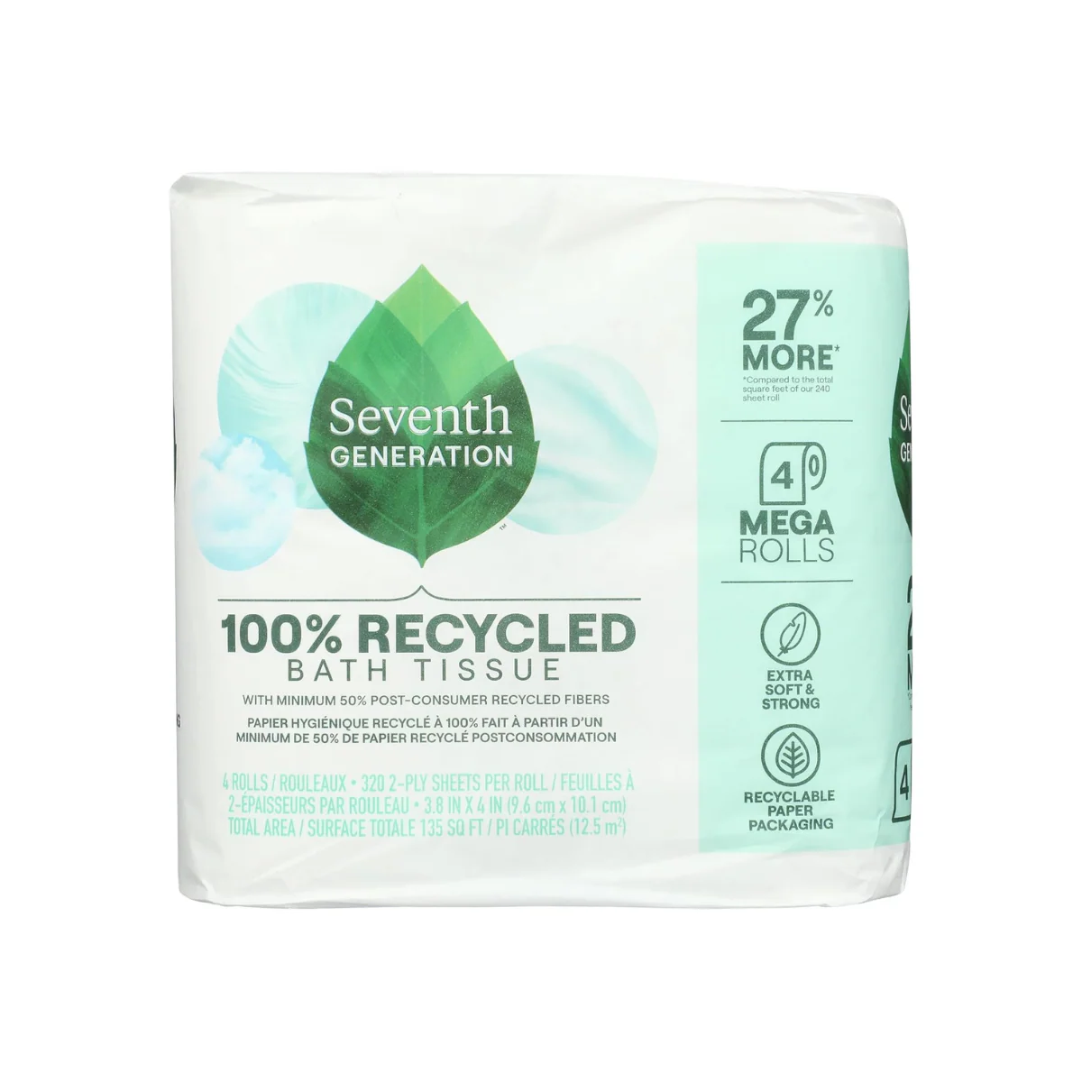 Seventh Generation Bath Tissue 320sheet 4c