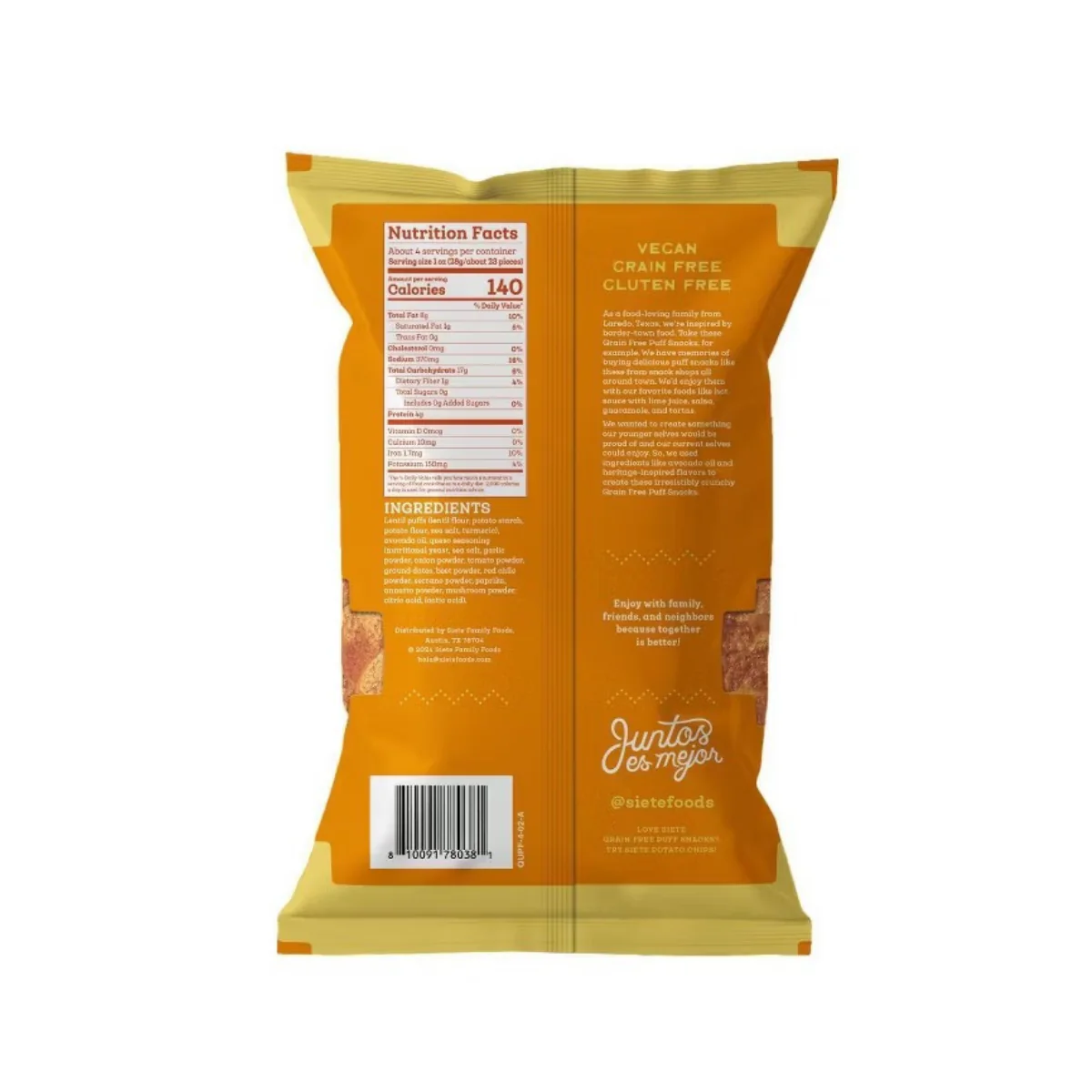 Siete Queso Puffs 4oz - Image 2