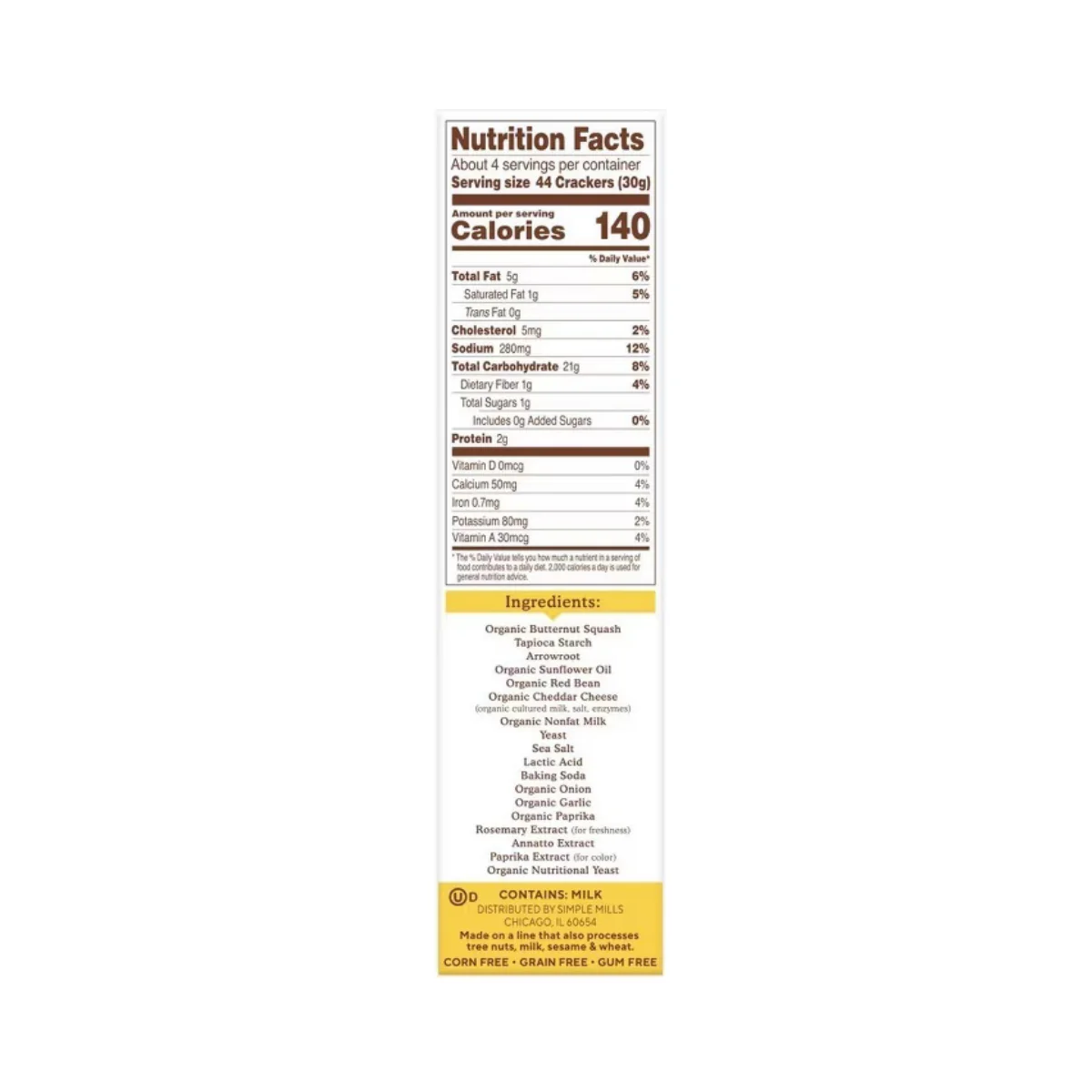 Simple Mills Cheddar Pop Mmms 4oz - Image 2