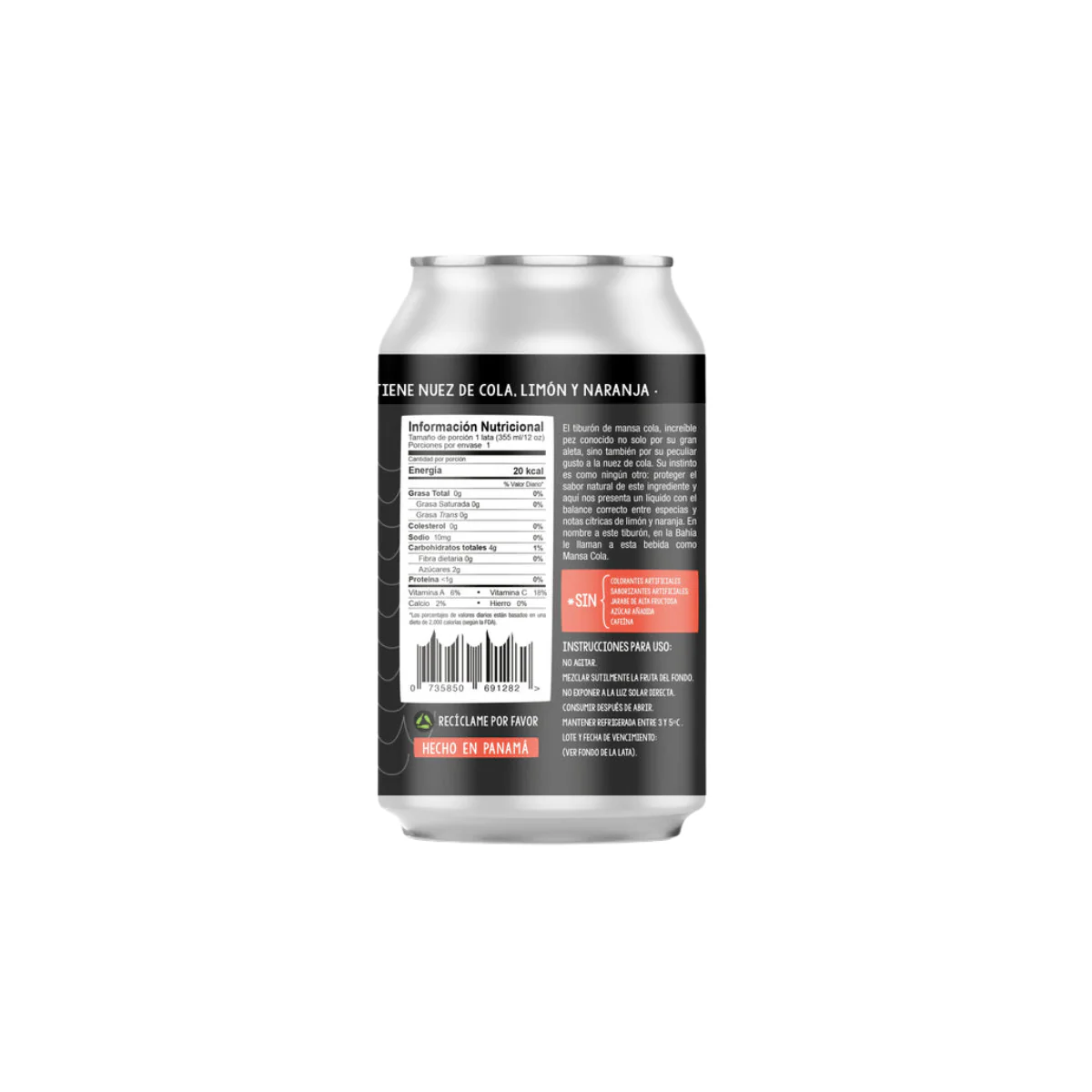 Soda Bahia Mansa Cola 12oz - Image 2