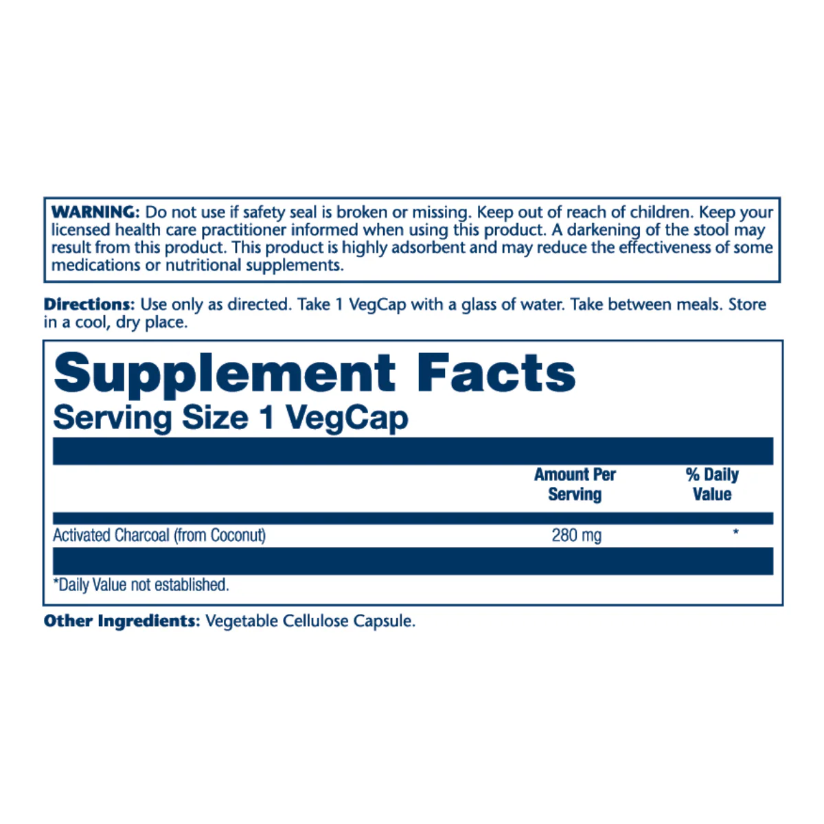 Solaray Activated Charcoal 280mg V - Image 2