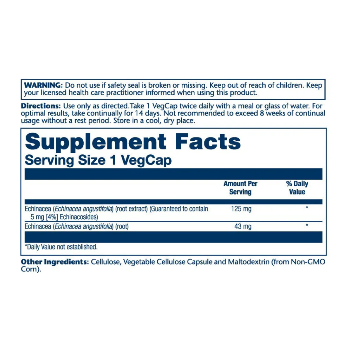 Solaray Echinacea Angustifolia Root 125mg V - Image 2