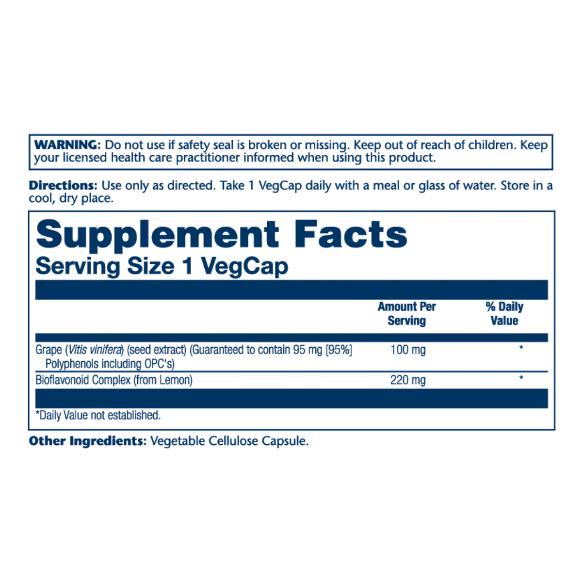 Solaray Grape Seed Extract 100mg V - Image 2